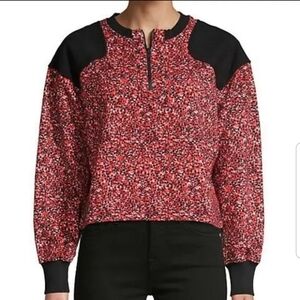 Rebecca Minkoff | Sara Ditsy Floral Sweater 1/4 zip